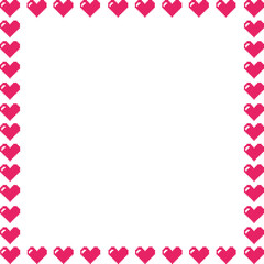 Heart Pixel Border Square Frame Element.svg