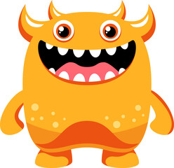 Funny monster cute cartoon character personage
