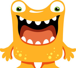 Creepy monster, cartoon character scary personage