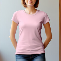 Round neck t-shirt for women