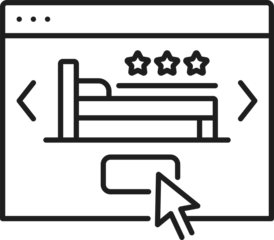 Hotel reservation service, booking room pre-oder