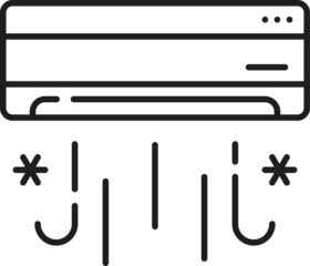 Wireless air condition icon for web design