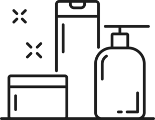 Bath accessories line icon for mobile concept