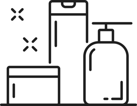 Bath accessories line icon for mobile concept