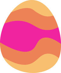 Easter eggs with colorful elements flat vector hand drawn