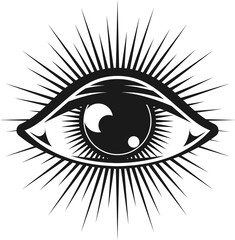 Evil protection magic eye, occult providence sign