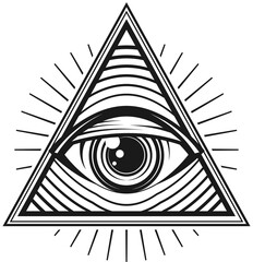 Amulet evil protection magic eye pyramid triangle