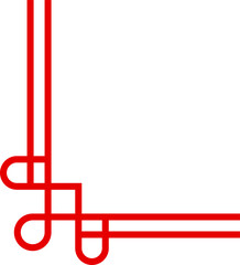 Decorative chinese border endless knot corner