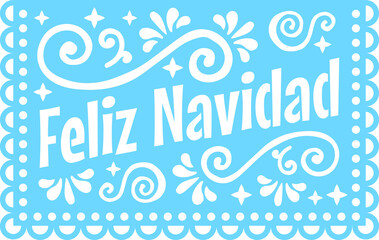 Papel picado, Feliz Navidad mexican paper banner