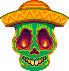 Calavera sugar skull, Dia de Los Muertos symbol