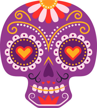 Candy skull calavera, Dia de los Muertos character