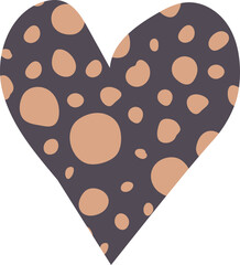 valentine heart Vintage, retro style image elements.