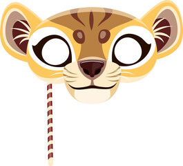 Leopard, gerard wild cat face carnival party mask © Vector Tradition
