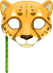 Leopard, gerard wild cat face mask photo booth © Vector Tradition
