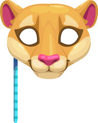 Gepard funny wild cat face carnival party mask © Vector Tradition