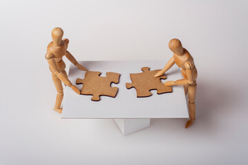 Gliederfiguren, Teamarbeit, Puzzle
