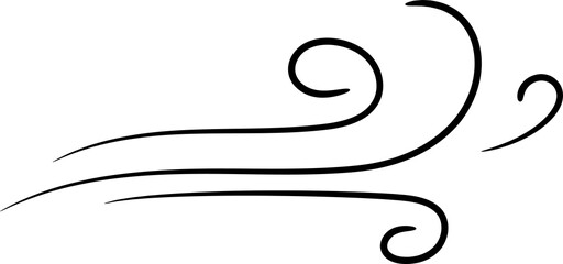 Doodle air flow or breeze, gust of wind effect