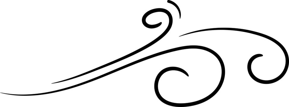 Doodle sketch of air wind, motion of gust