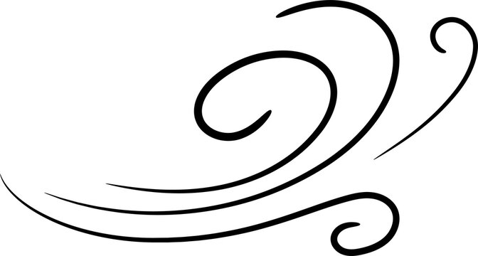 recommend clip art: Air motion doodle with swirls and lines