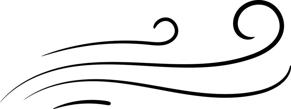 Gust of wind, doodle air blowing effect