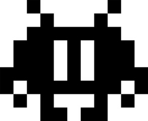 Doodle 8-bit pixel art monster, cute creature