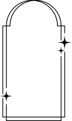 Minimalist circle frame with dots, trendy border