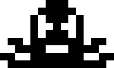 Floating pixel monster for pixel arcade game
