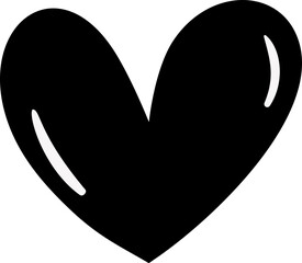Cute hand drawn heart shape illustration