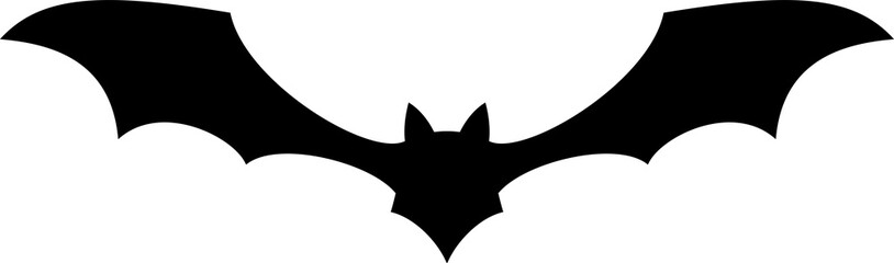 Bat silhouette, black Halloween bird