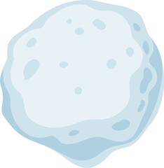 Snowball from snow, ball of snowy mass decoration