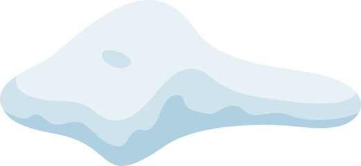 Snowy decoration for surface, snowcap element