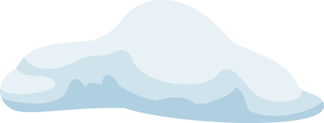 Snowcap or pile of snow, Christmas element