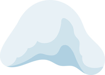 Hill or heap of snow and ice, snowcap or snowdrift