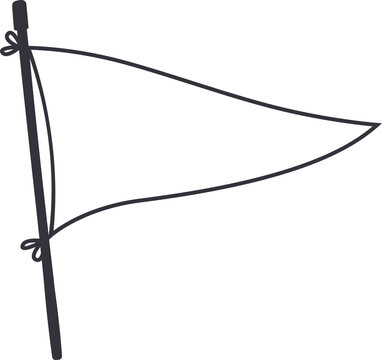 recommend clip art: Pennon banner on flagpole, retro flag on pole