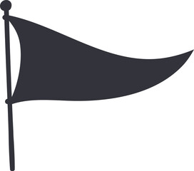 Retro flagpole with triangle shaped flag