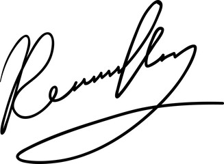 Personal handwritten autograph or signature - obrazy, fototapety, plakaty