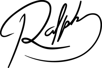 Handwritten signature with last name autograph - obrazy, fototapety, plakaty