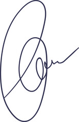 Personal or business autograph scribble