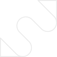 Curved line frame, minimalist geometric shape