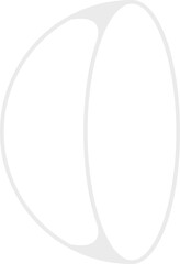 Abstract oval form brutalist shape silhouette