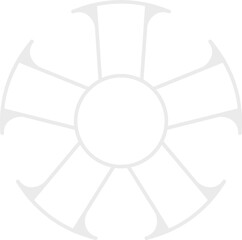 Brutalism shape elements, futuristic figure