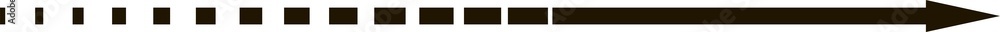 Poster Long straight horizontal arrow with pointer
