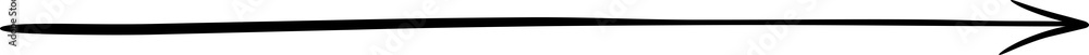 Poster Straight handdrawn arrow with pointer