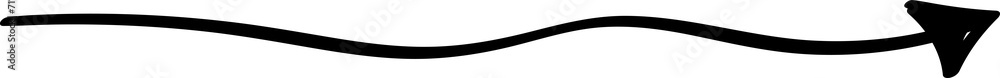 Poster Curvy horizontal line with arrowhead element