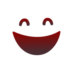 Vector grinning face comic expression happy cartoon emotion