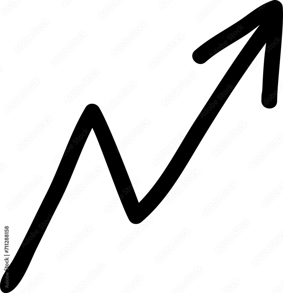 Poster Arrow pointing up, direction movement