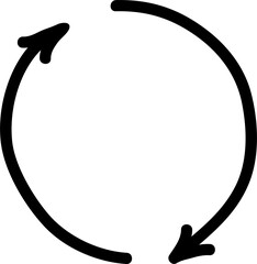 Repeating circle with arrows, cycle motion