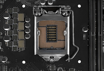 A processor slot located on the motherboard.
