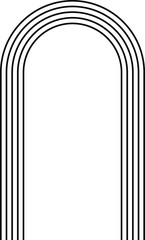 Zen arch, contemporary stripy zen shape