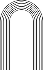 Zen arc, geometric stripy zen shape